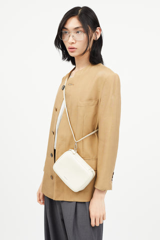 Jil Sander Cream Rectangular Crossbody Bag