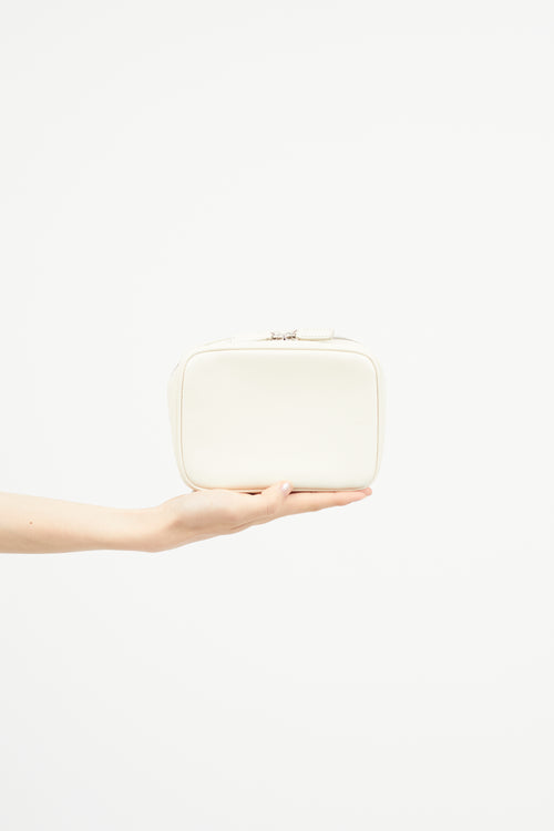 Jil Sander Cream Rectangular Crossbody Bag