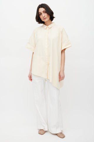 Jil Sander Cream Short Sleeve Shirt