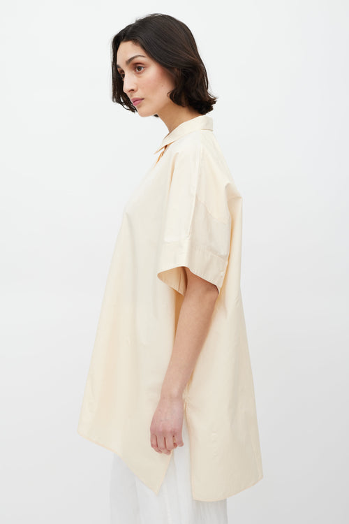 Jil Sander Cream Short Sleeve Shirt