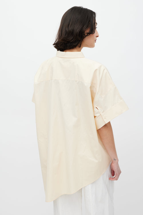 Jil Sander Cream Short Sleeve Shirt