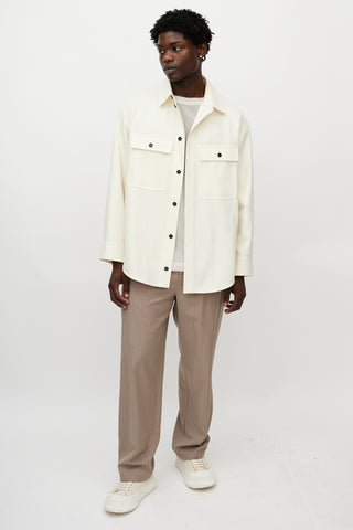 Jil Sander Cream Wool Shirt