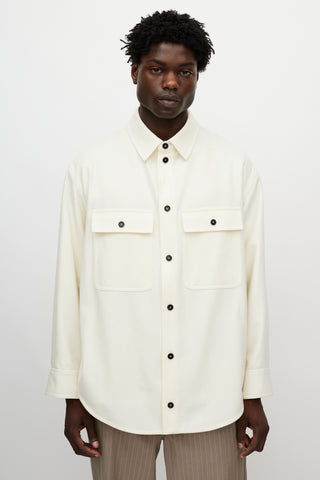 Jil Sander Cream Wool Shirt