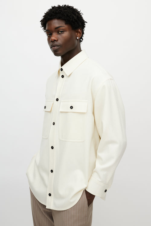 Jil Sander Cream Wool Shirt