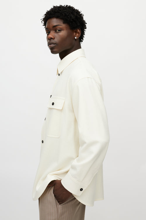 Jil Sander Cream Wool Shirt