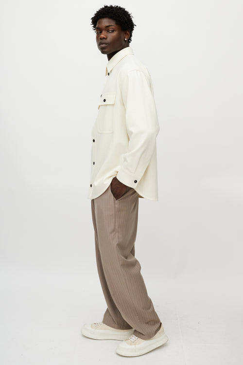 Jil Sander Cream Wool Shirt