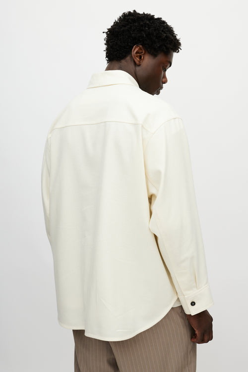 Jil Sander Cream Wool Shirt