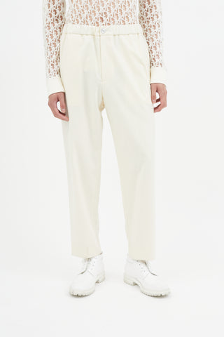 Jil Sander Cream Wool Trouser