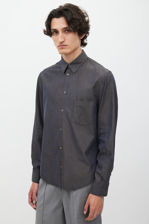 Jil Sander Dark Grey Iridescent Shirt