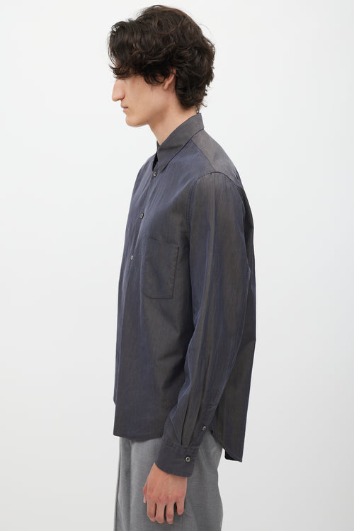 Jil Sander Dark Grey Iridescent Shirt