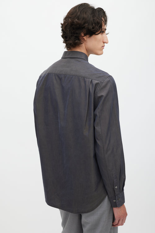 Jil Sander Dark Grey Iridescent Shirt