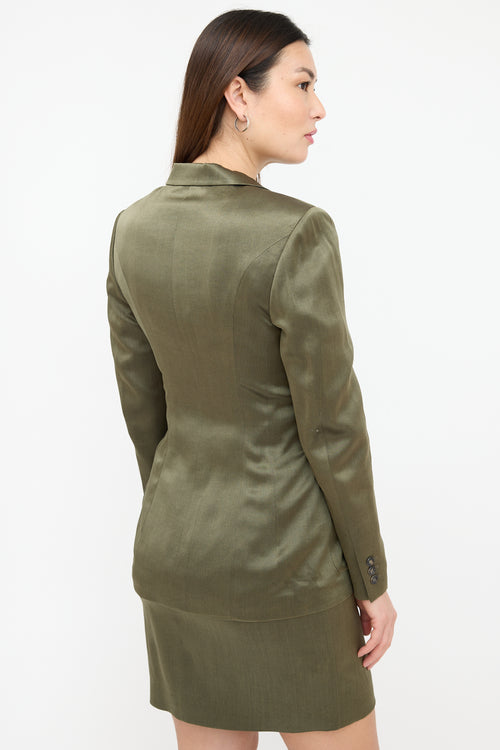 Jil Sander Wool 
Silk Three Pocket Blazer