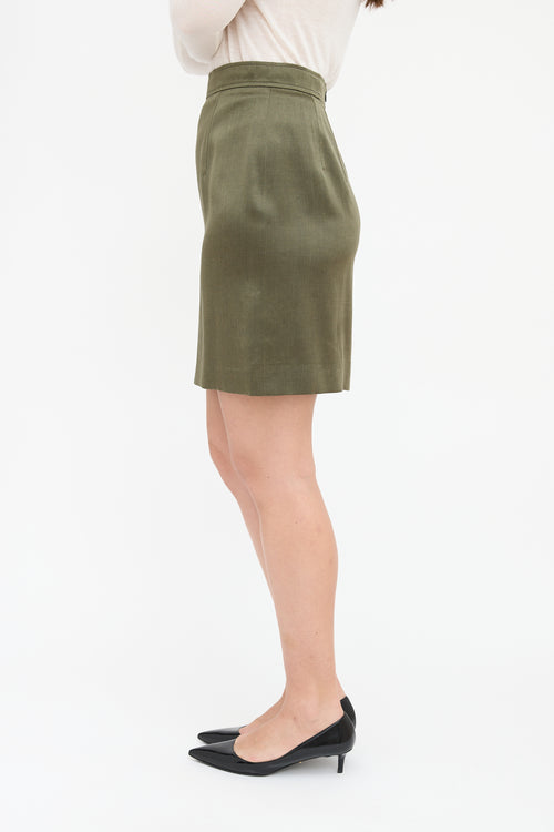 Jil Sander Wool 
Silk Mini Skirt