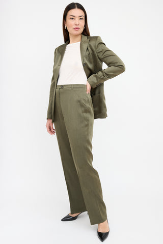 Jil Sander Wool 
Silk Wide Leg Trousers