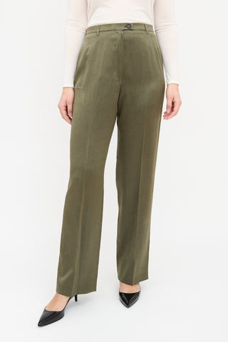 Jil Sander Wool 
Silk Wide Leg Trousers