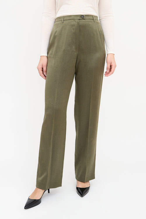 Jil Sander Wool 
Silk Wide Leg Trousers