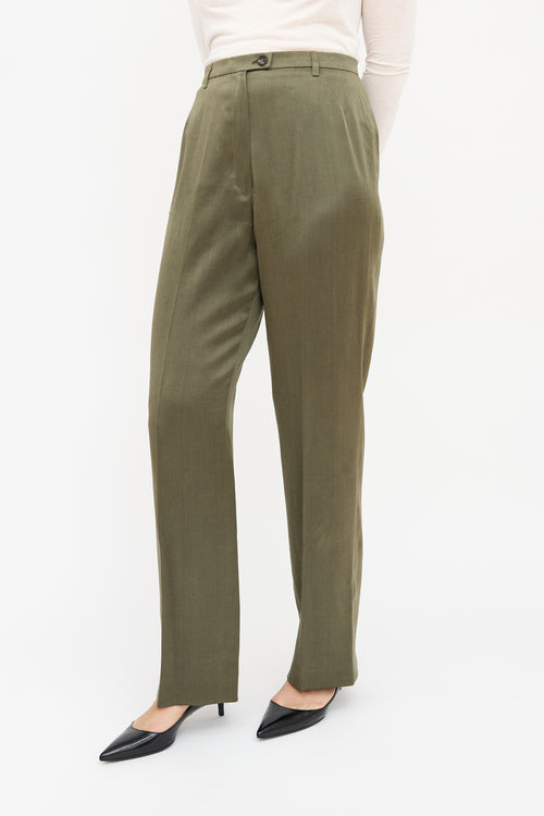 Jil Sander Wool 
Silk Wide Leg Trousers