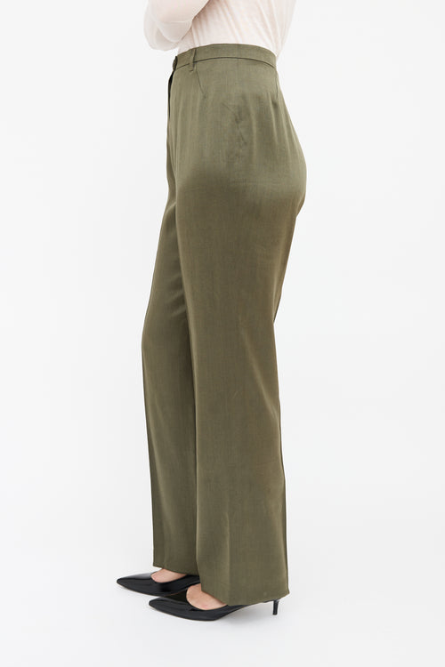 Jil Sander Wool 
Silk Wide Leg Trousers