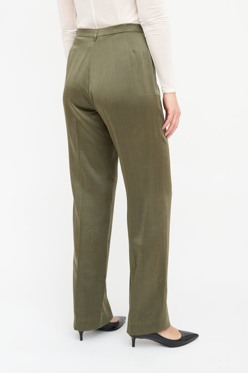 Jil Sander Wool 
Silk Wide Leg Trousers