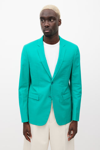 Jil Sander Green Two Button Blazer