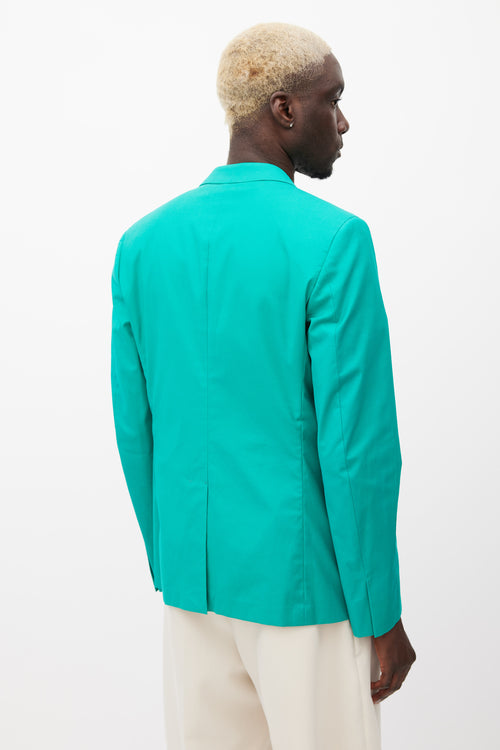 Jil Sander Green Two Button Blazer