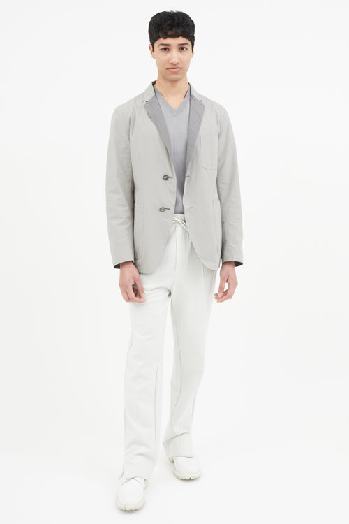 Jil Sander Grey Nylon Reversible Blazer