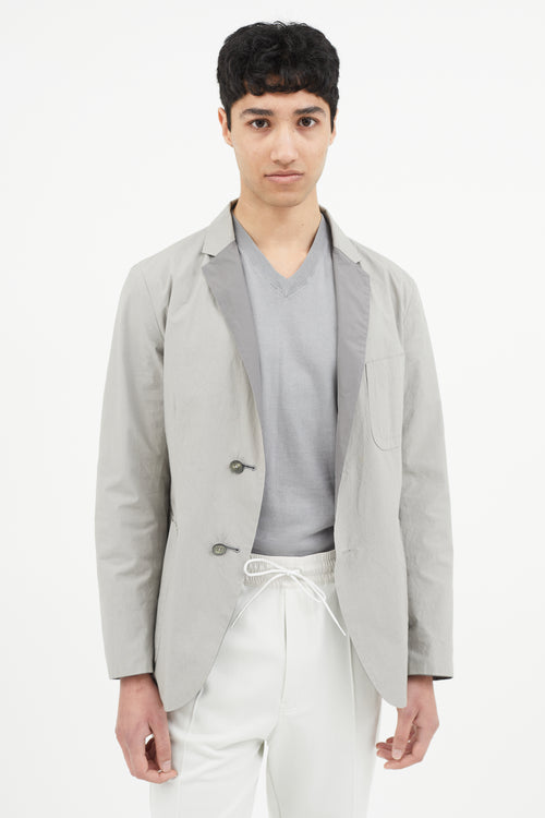 Jil Sander Grey Nylon Reversible Blazer