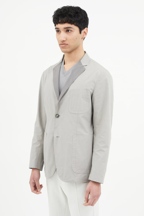 Jil Sander Grey Nylon Reversible Blazer