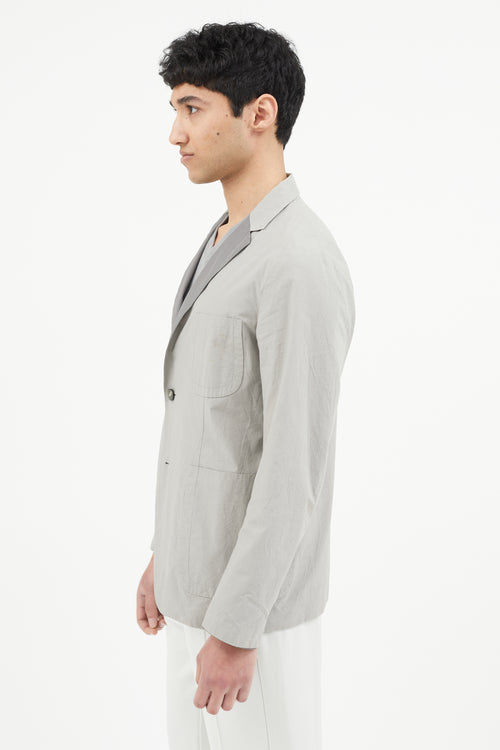 Jil Sander Grey Nylon Reversible Blazer