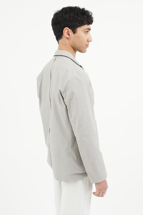 Jil Sander Grey Nylon Reversible Blazer