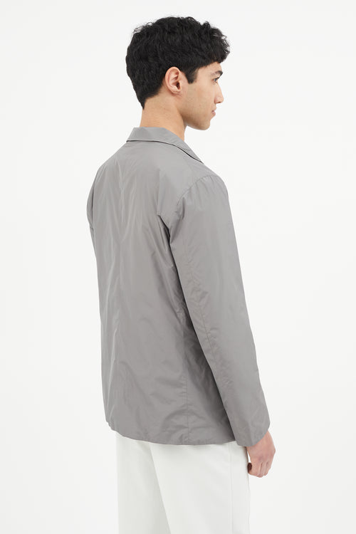 Jil Sander Grey Nylon Reversible Blazer