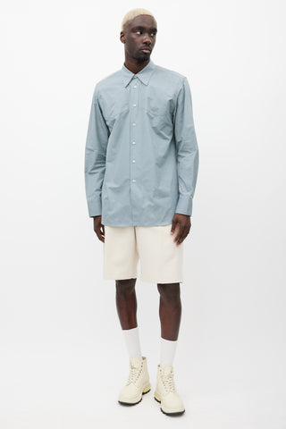 Jil Sander Grey Poplin Shirt