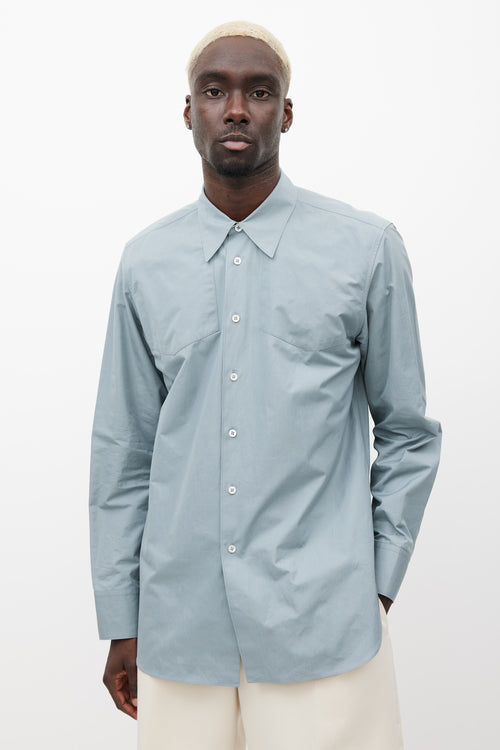 Jil Sander Grey Poplin Shirt