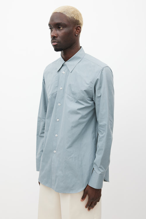 Jil Sander Grey Poplin Shirt