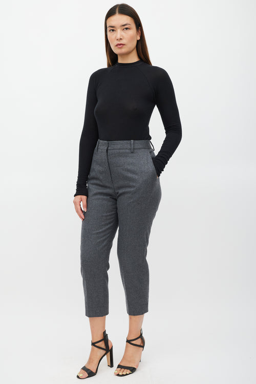 Jil Sander Grey Tapered Wool Trouser