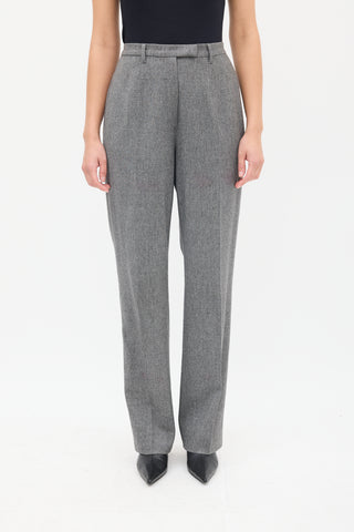 Jil Sander Grey Wool 
Cashmere High Waist Trouser