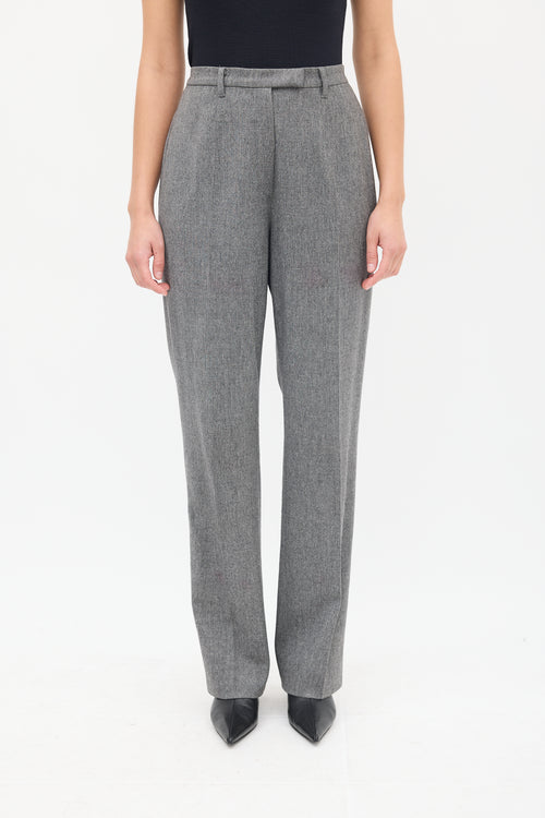 Jil Sander Grey Wool 
Cashmere High Waist Trouser