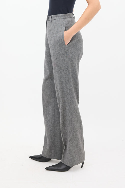 Jil Sander Grey Wool 
Cashmere High Waist Trouser