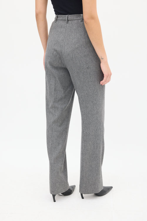 Jil Sander Grey Wool 
Cashmere High Waist Trouser