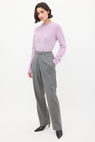 Jil Sander Grey Wool 
Cashmere High Waist Trouser