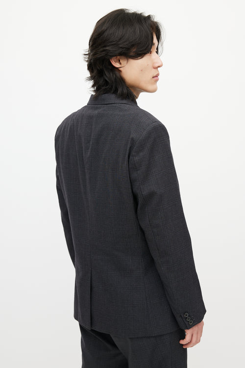 Jil Sander Grey Wool Check Two Piece Suit