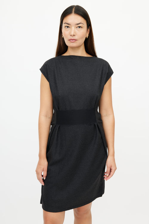 Jil Sander Grey Wool Dress