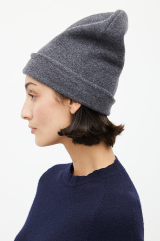 Jimmy Choo Grey Wool Knit Beanie