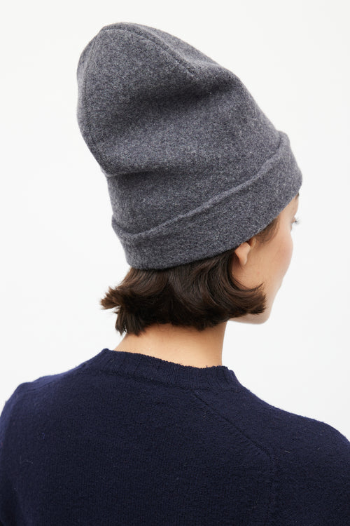 Jimmy Choo Grey Wool Knit Beanie