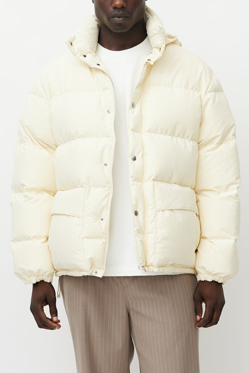 Jil Sander Light Beige Down Puffer Jacket