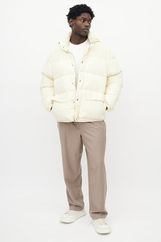 Jil Sander Light Beige Down Puffer Jacket