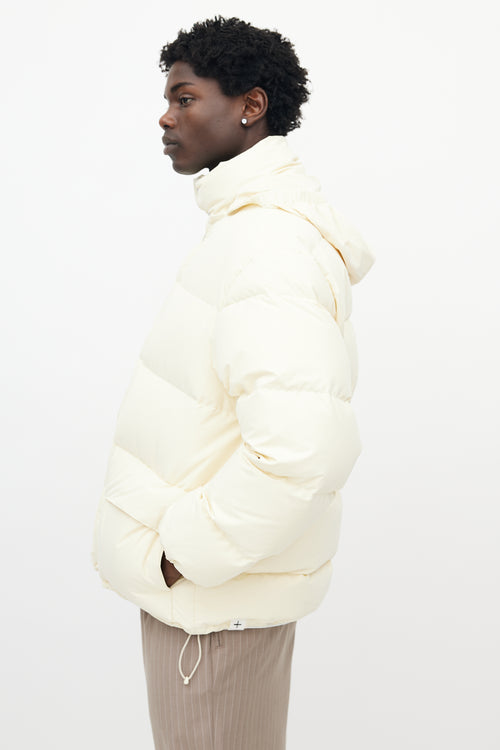 Jil Sander Light Beige Down Puffer Jacket