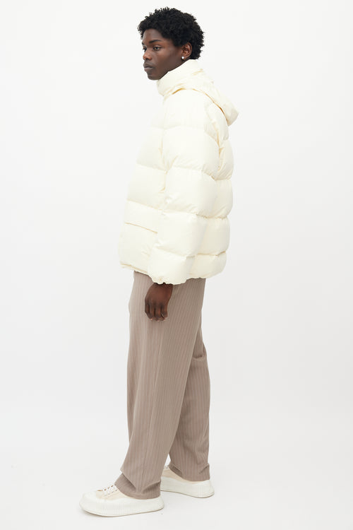 Jil Sander Light Beige Down Puffer Jacket