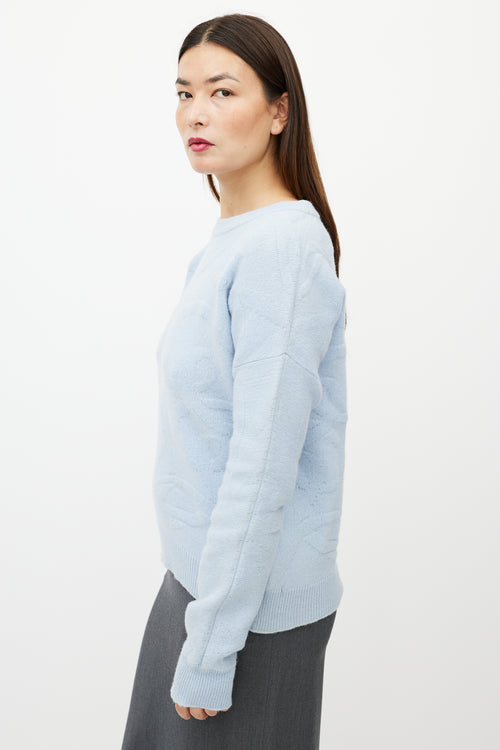 Jil Sander Blue Wool Knit Sweater