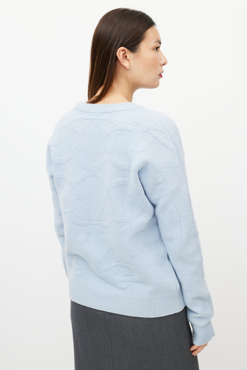 Jil Sander Blue Wool Knit Sweater